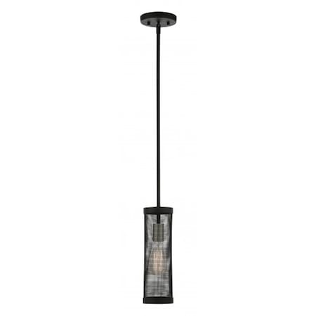 Livex Lighting Black with Brushed Nickel Accents Pendan 46211-04