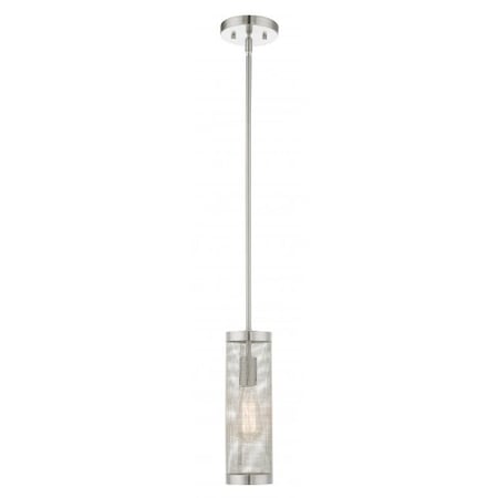 Livex Lighting Brushed Nickel Pendant, 1 Light 46211-91