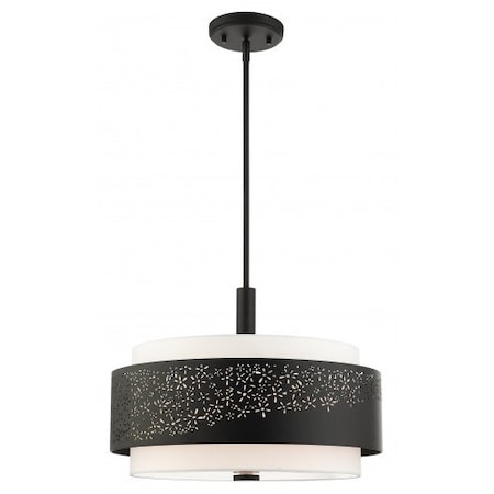 Livex Lighting Black Chandelier, 4 Light 46254-04