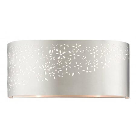 Livex Lighting Brushed Nickel ADA Vanity Sconce, 2 Light 46261-91