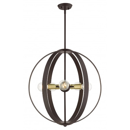 Livex Lighting Bronze Chandelier, 5 Light 46416-07