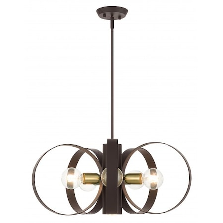 Livex Lighting Bronze Chandelier, 6 Light 46425-07