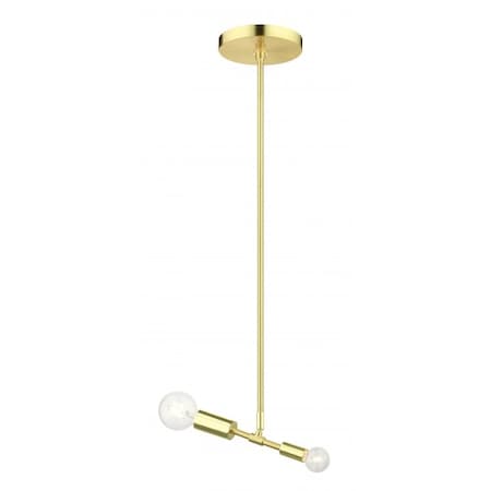 Livex Lighting Satin Brass Pendant, 1 Light 46432-12