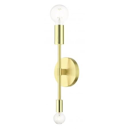 Livex Lighting Satin Brass Sconce, 2 Light 46438-12
