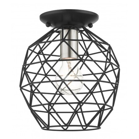 Livex Lighting BlackFlush Mount, 1 Light 46598-04