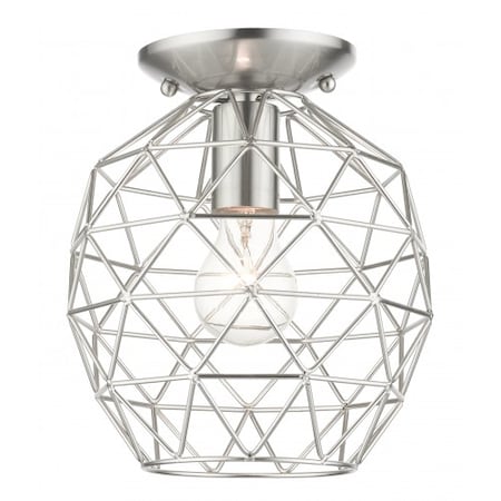 Livex Lighting Brushed NickelFlush Mount, 1 Light 46598-91
