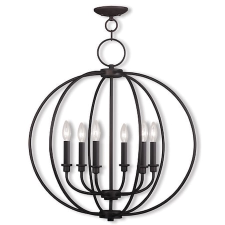 Livex Lighting Milania 6 Light Bronze Chandelier 4666-07