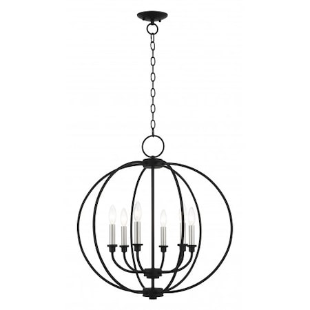 Livex Lighting Black with Brushed Nickel Accents Chande 4666-04