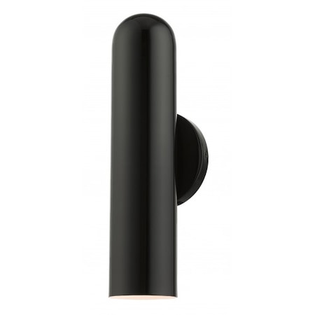 Livex Lighting Shiny Black ADA Single Sconce, 1 Light 46750-68