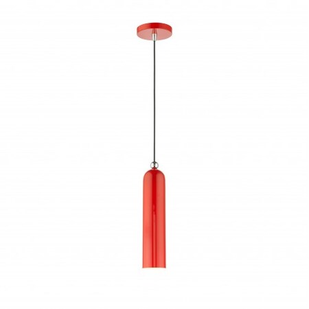Livex Lighting Shiny Red Pendant, 1 Light 46751-72