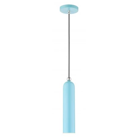 Livex Lighting Shiny Baby Blue Pendant, 1 Light 46751-74