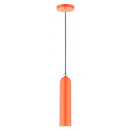 Livex Lighting Shiny Orange Pendant, 1 Light 46751-77