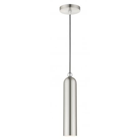 Livex Lighting Brushed Nickel Pendant, 1 Light 46751-91