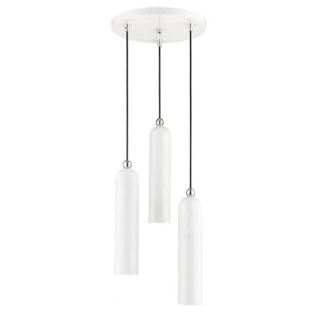 Livex Lighting Shiny White Pendant, 3 Light 46753-69