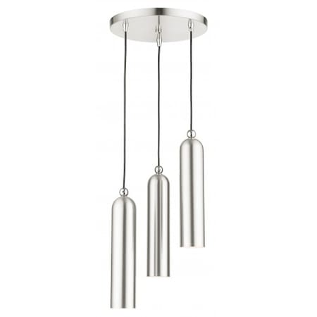 Livex Lighting Brushed Nickel Pendant, 3 Light 46753-91