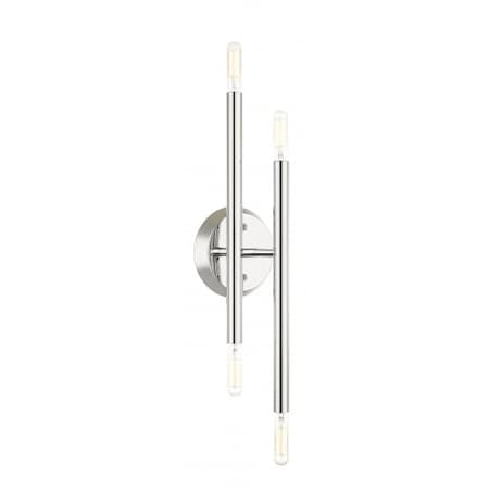 Livex Lighting Polished Chrome Sconce, 4 Light 46771-05