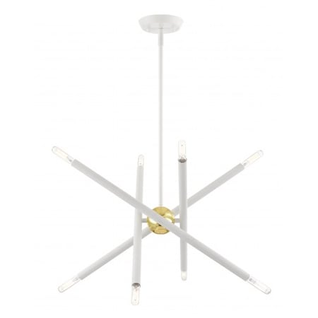 Livex Lighting White with Polished Brass Accents Chande 46774-03