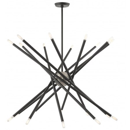 Livex Lighting Scandinavian Gray Chandelier, 20 Light 46779-76