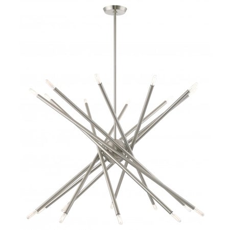 Livex Lighting Brushed Nickel Chandelier, 20 Light 46779-91