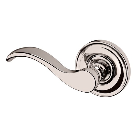 Baldwin Wave Lever Lifetime Bright Nickel Door Levers Lifetime Bright Nickel 5455V.055.LDM