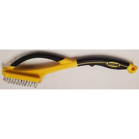 Hyde Soft-Grip Wire Brush 18", Blue Nylon 46815