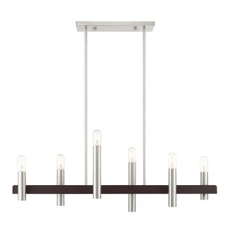 Livex Lighting Brushed Nickel with Bronze Accents Chand 46866-91