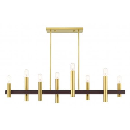 Livex Lighting Satin Brass with Bronze Accents Chandeli 46868-12