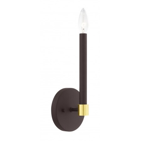 Livex Lighting Bronze with Satin Brass Accents Sconce, 1 46881-07