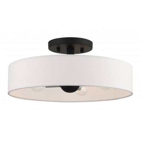 Livex Lighting Black with Brushed Nickel Accents Semi F 46927-04