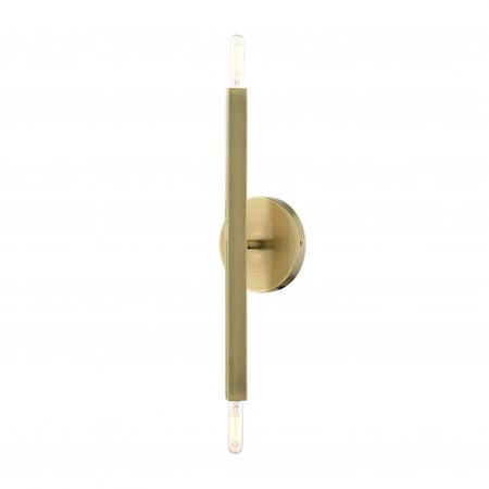 Livex Lighting Antique Brass ADA Sconce, 2 Light 46981-01