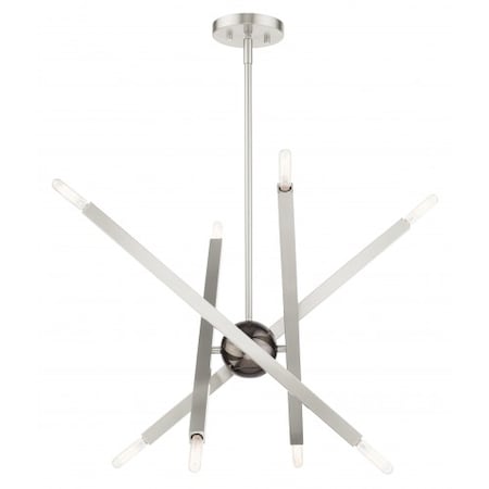 Livex Lighting Brushed NickelChandelier, 8 Light 46985-91