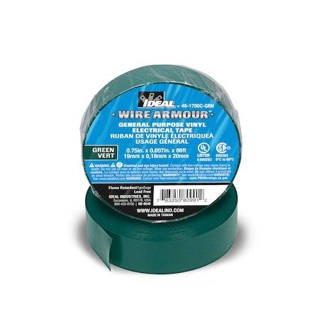 Wirearmour Gp Vinyl Electrical Tape 3/4 x 60, Bla 46-1700