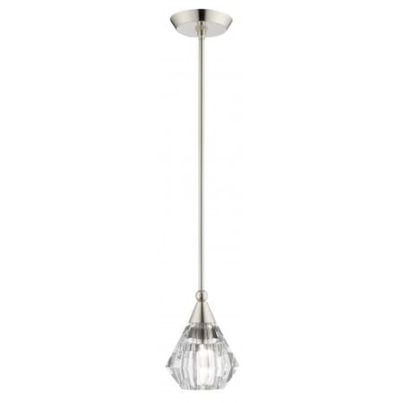 Livex Lighting Polished Nickel Pendant, 1 Light 47071-35