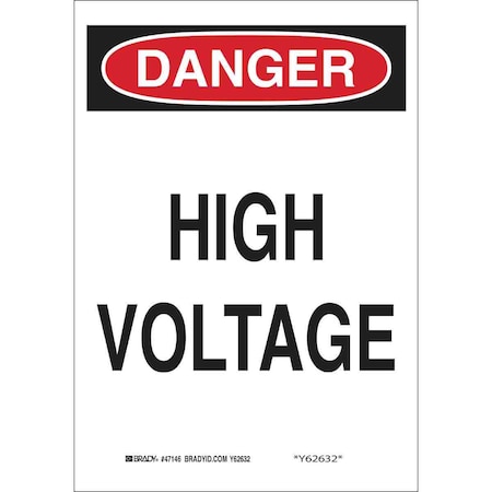 Brady Sign, Electrical Hazard, 84879 84879