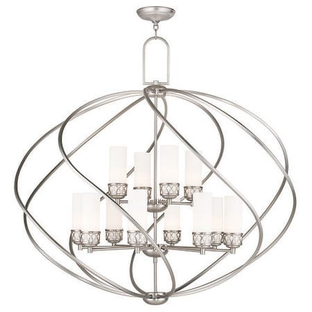 Livex Lighting Westfield 12 Light Brushed Nickel Foyer