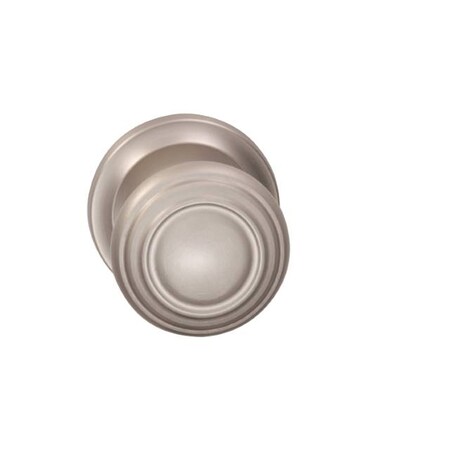 Omnia Knob 2-5/8" Rose Pass 2-3/8" BS T 1-3/4" Doors Satin Nickel 472 472/00B.PA15