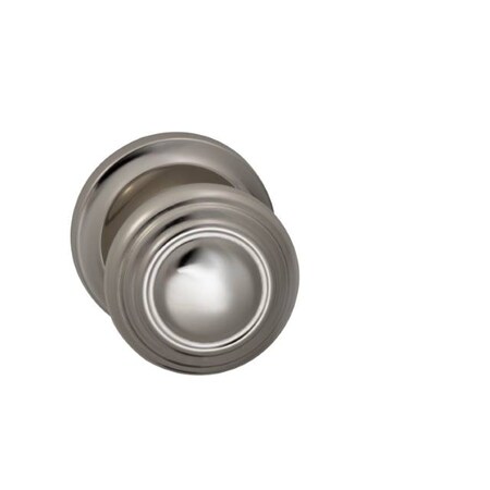 Omnia Knob 2-5/8" Rose Pass 2-3/4" BS T 1-3/4" Doors Bright Nickel 472 472/00C.PA14