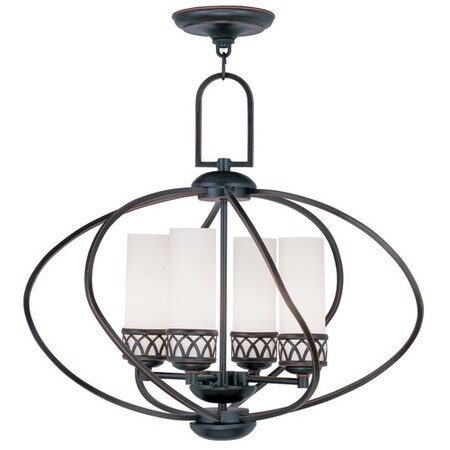 Livex Lighting Westfield 4 Light Olde Bronze Chandelier 4724-67