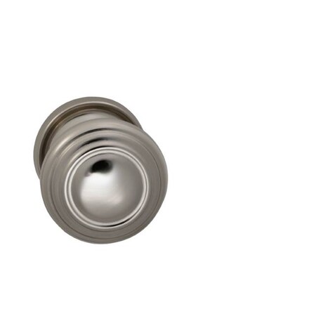 Omnia Knob 2-3/16" Rose Pass 2-3/8" BS T 1-3/8" Doors Bright Nickel 472 472/55.PA14