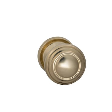Omnia Knob 2-3/16" Rose Pass 2-3/8" BS T 1-3/8" Doors ULQ Bright Brass 472 472/55.PA3A