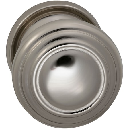 Omnia Knob 2-3/16" Rose Pass 2-3/8" BS T 1-3/8" Doors Bright Brass 472 472/55.PA1