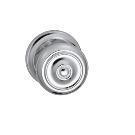 Omnia Knob 2-5/8" Rose Pass 2-3/4" BS T 1-3/8" Doors Bright Chrome 473 473/00A.PA2