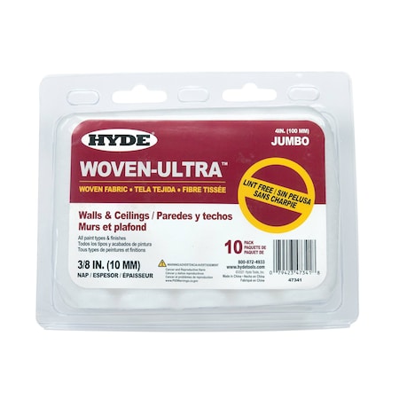 Hyde Mini Jumbo Roller Cov, 4", 3/8" Nap, PK10 47341