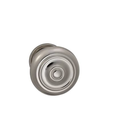 Omnia Knob 1-3/4" Rose Pass 2-3/8" BS T 1-3/4" Doors Bright Nickel 473 473/45B.PA14