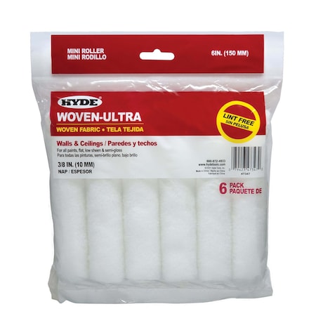 Hyde Woven Ultra(TM) Mini, 3/8" Nap, 6", PK6 47347