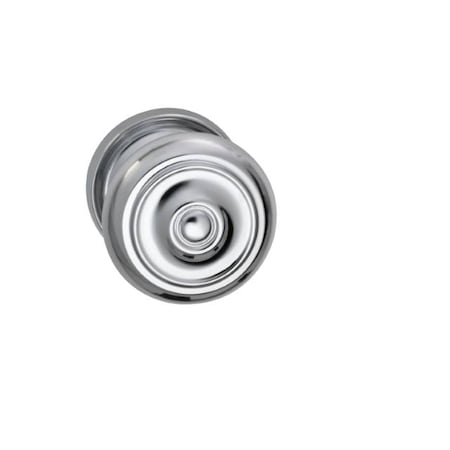 Omnia Knob 2-3/16" Rose Pass 2-3/8" BS T 1-3/4" Doors Bright Chrome 473 473/55B.PA2