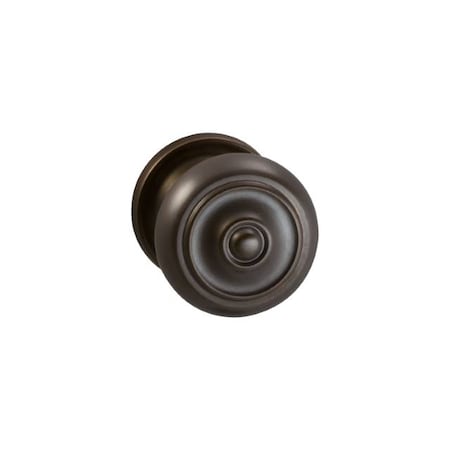 Omnia Knob with 2-3/16" Rose Single Dummy Unlacquered Antique Bronze 473 473/55.SD5A