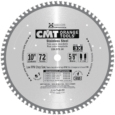 CMT 12" Stainless Steel Blade 226.580.12