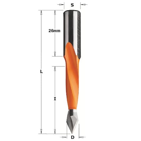 Cmt Dwl Drill For Thrgh Hole, 35mm Cut L, Left 314.100.12