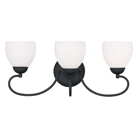 Livex Lighting Brookside 3 Light Black Bath Vanity 4753-04